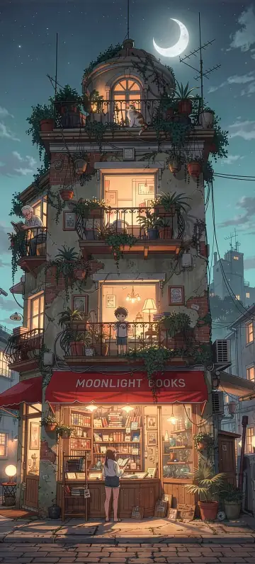“My neighbours” wallpaper · Anime Days style