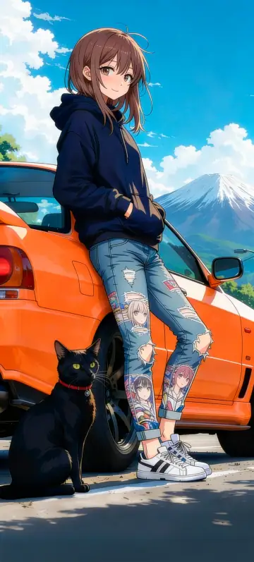 “I Meow You” wallpaper · Anime Days style