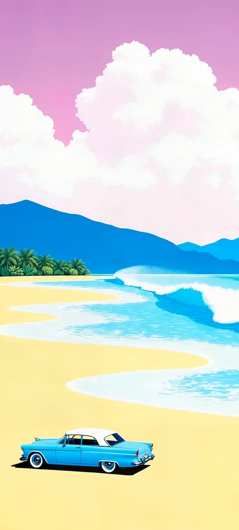 “Lost with you” wallpaper · Pastel Postcard style