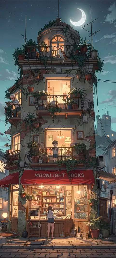 Hintergrundbild „My neighbours“ · Stil Anime-Tage