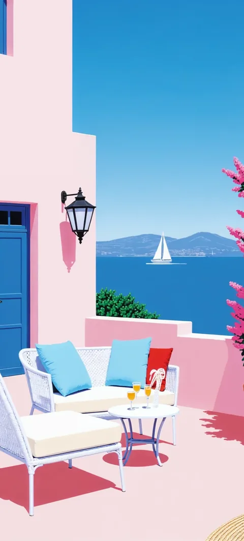 “Shiny Daydream” wallpaper · Pastel Postcard style