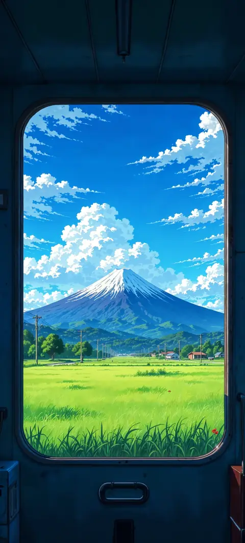 Hintergrundbild „Train to nowhere“ · Stil Anime-Tage