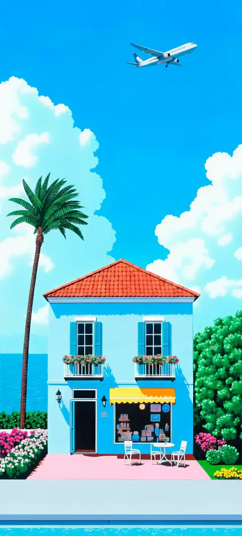 “Where we started dreaming” wallpaper · Pastel Postcard style
