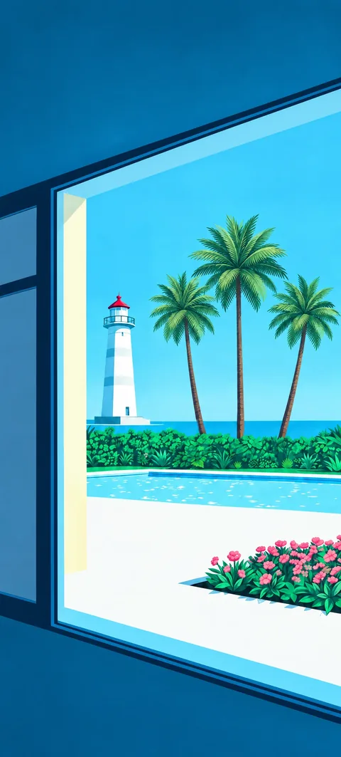 “You're my Lighthouse” wallpaper · Pastel Postcard style